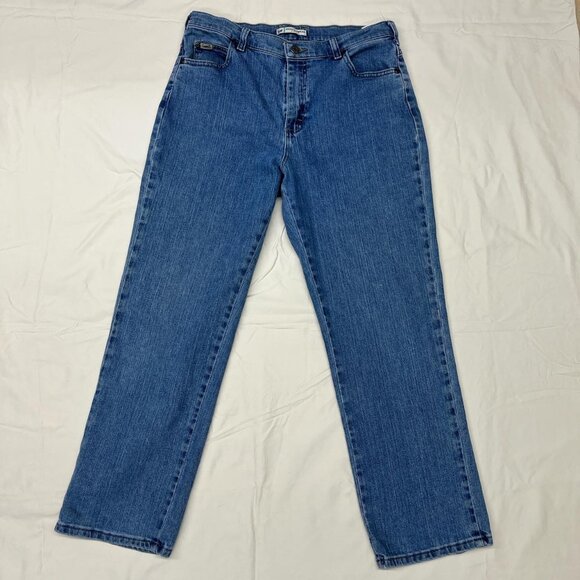 Lee Relaxed Fit Blue Jeans Size 10 Short | Straight Leg Denim Blemish - Picture 1 of 8